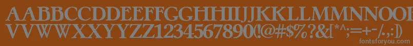 PretzelRegular Font – Gray Fonts on Brown Background