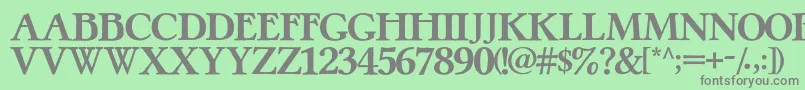 PretzelRegular Font – Gray Fonts on Green Background