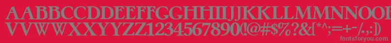 PretzelRegular Font – Gray Fonts on Red Background