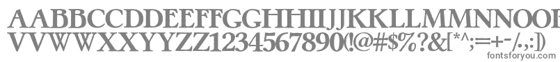 Шрифт PretzelRegular – серые шрифты на белом фоне