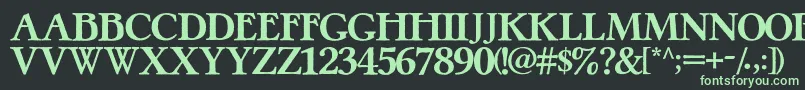 PretzelRegular Font – Green Fonts on Black Background