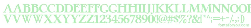 PretzelRegular-fontti – vihreät fontit valkoisella taustalla