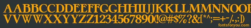 PretzelRegular Font – Orange Fonts on Black Background