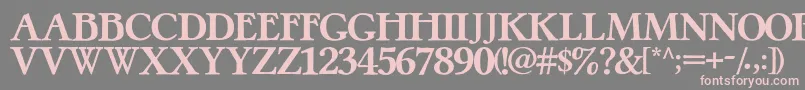 PretzelRegular Font – Pink Fonts on Gray Background