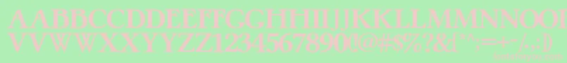 フォントPretzelRegular – 緑の背景にピンクのフォント
