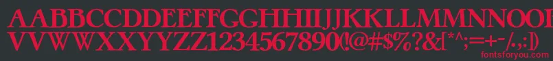 Шрифт PretzelRegular – красные шрифты на чёрном фоне