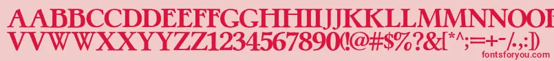 PretzelRegular Font – Red Fonts on Pink Background