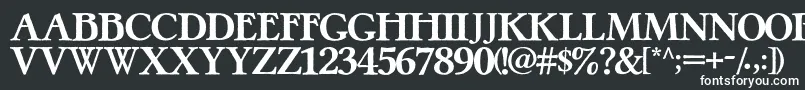 フォントPretzelRegular – 黒い背景に白い文字