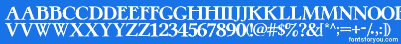フォントPretzelRegular – 青い背景に白い文字