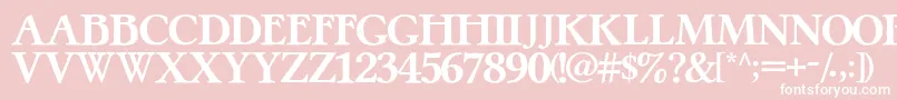 フォントPretzelRegular – ピンクの背景に白い文字