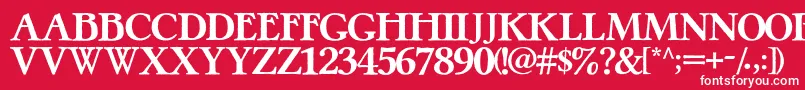 フォントPretzelRegular – 赤い背景に白い文字