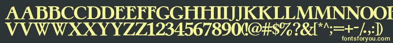 フォントPretzelRegular – 黒い背景に黄色の文字