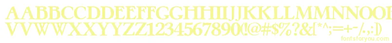 PretzelRegular-fontti – keltaiset fontit valkoisella taustalla