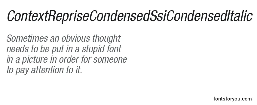 Шрифт ContextRepriseCondensedSsiCondensedItalic