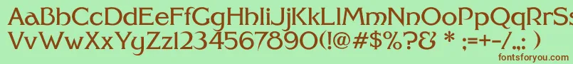 FhaModernidealclassicNc Font – Brown Fonts on Green Background