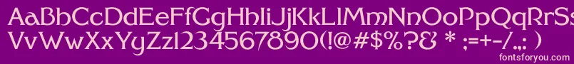 FhaModernidealclassicNc Font – Pink Fonts on Purple Background