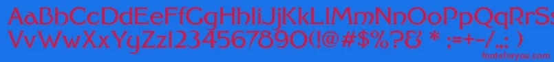 FhaModernidealclassicNc Font – Red Fonts on Blue Background