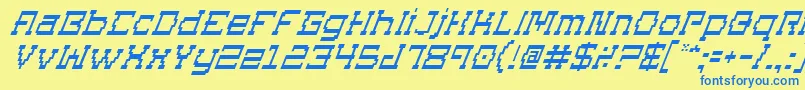 Шрифт SuperagoItalic – синие шрифты на жёлтом фоне