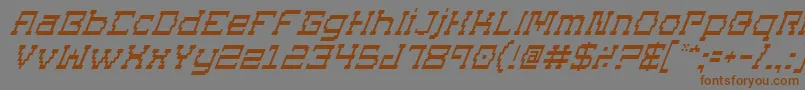 Czcionka SuperagoItalic – brązowe czcionki na szarym tle