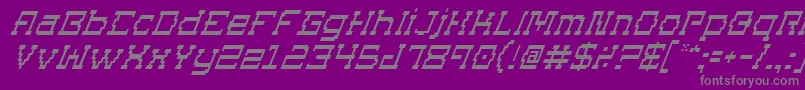SuperagoItalic Font – Gray Fonts on Purple Background