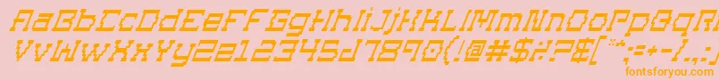 SuperagoItalic Font – Orange Fonts on Pink Background