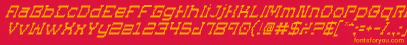 SuperagoItalic Font – Orange Fonts on Red Background