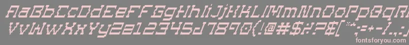 SuperagoItalic Font – Pink Fonts on Gray Background