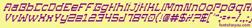 SuperagoItalic Font – Purple Fonts on Yellow Background