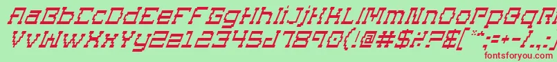 SuperagoItalic Font – Red Fonts on Green Background