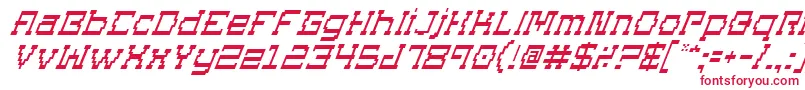 Fonte SuperagoItalic – fontes vermelhas em um fundo branco