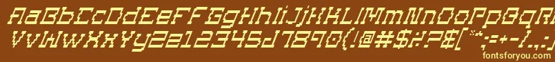 Saiba mais sobre a fonte SuperagoItalic Fonte SuperagoItalic – fontes amarelas em um fundo marrom