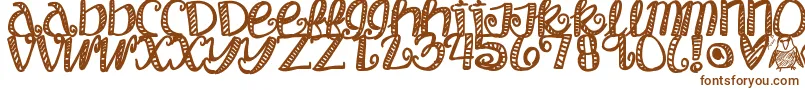 Шрифт Objectumsexuality – коричневые шрифты на белом фоне