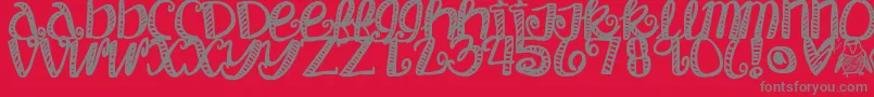 Objectumsexuality Font – Gray Fonts on Red Background