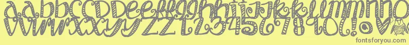 Objectumsexuality Font – Gray Fonts on Yellow Background