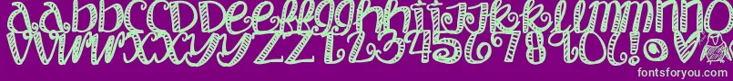 Objectumsexuality Font – Green Fonts on Purple Background