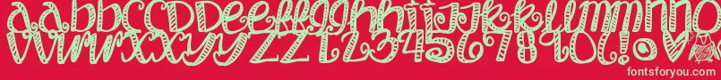 Objectumsexuality Font – Green Fonts on Red Background