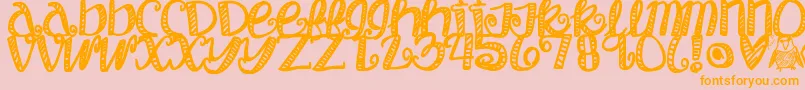 Objectumsexuality Font – Orange Fonts on Pink Background