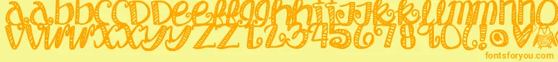 Objectumsexuality Font – Orange Fonts on Yellow Background