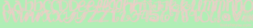 Objectumsexuality Font – Pink Fonts on Green Background
