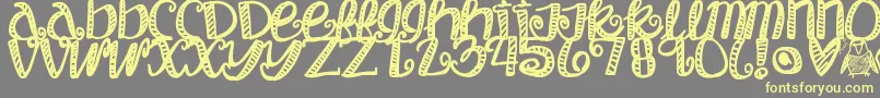 Objectumsexuality Font – Yellow Fonts on Gray Background