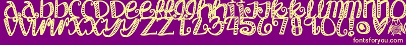 Objectumsexuality Font – Yellow Fonts on Purple Background