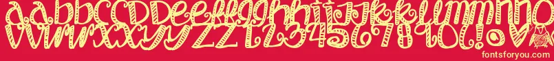 Objectumsexuality Font – Yellow Fonts on Red Background