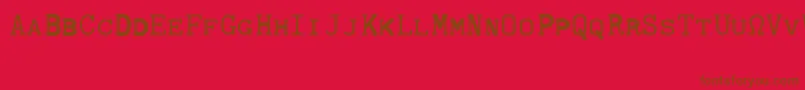 CmTypewritercapsRegular Font – Brown Fonts on Red Background