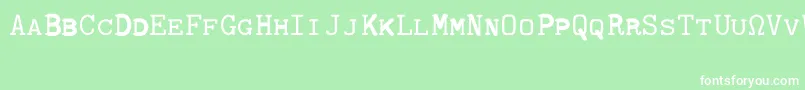 CmTypewritercapsRegular Font – White Fonts on Green Background