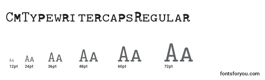 Размеры шрифта CmTypewritercapsRegular