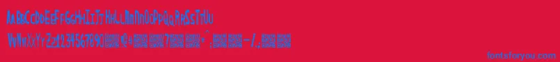 Drafthouse Font – Blue Fonts on Red Background