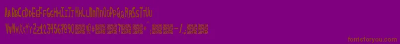 Drafthouse Font – Brown Fonts on Purple Background