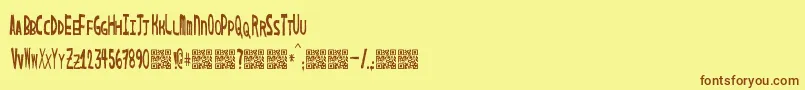 Drafthouse Font – Brown Fonts on Yellow Background