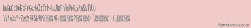 Drafthouse Font – Gray Fonts on Pink Background