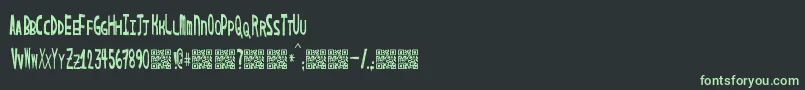 Drafthouse Font – Green Fonts on Black Background